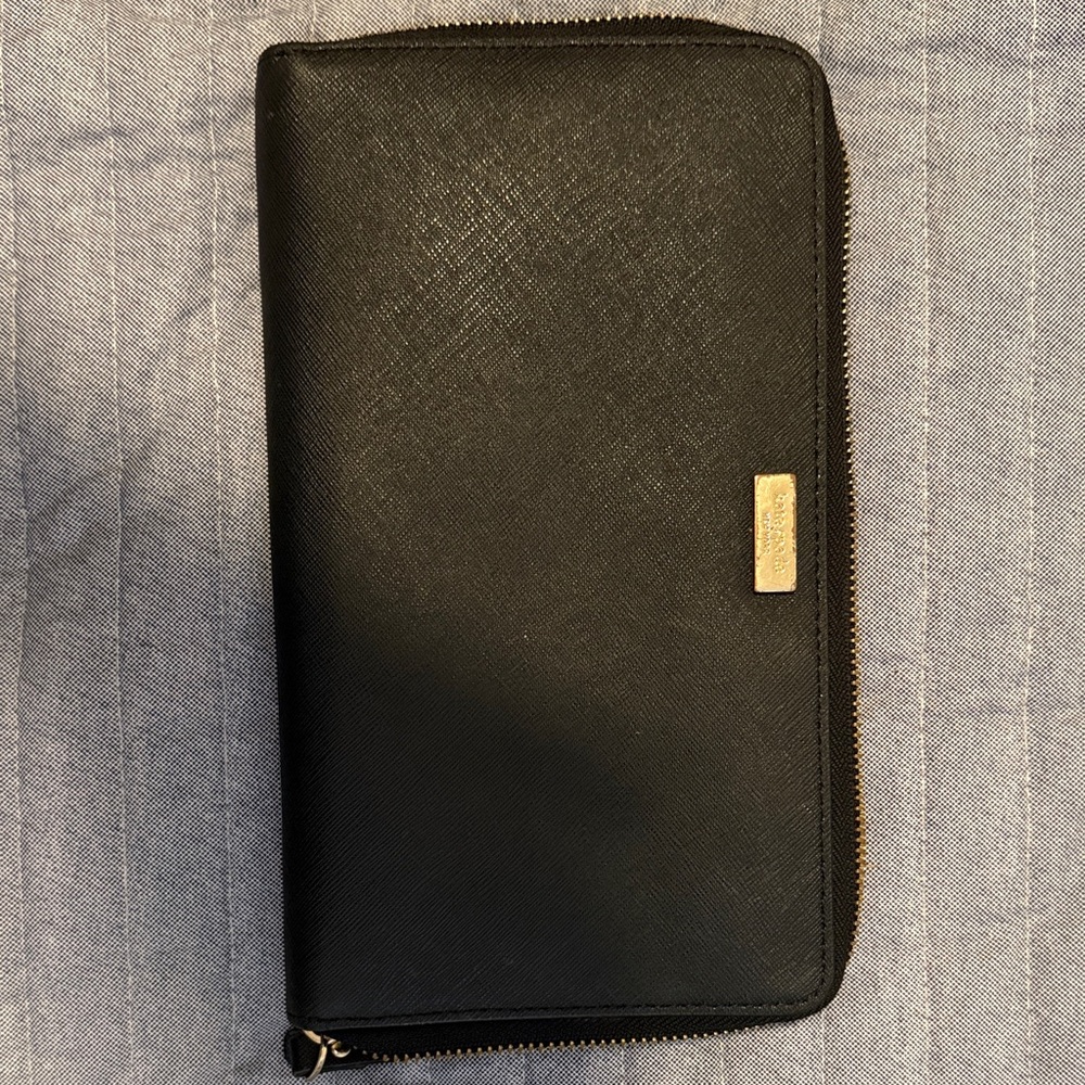 Kate Spade Black Zip-Around Wallet